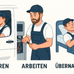 Tourenoptimierte Digitale Wartung. Mehrtagestouren für überregionale Wartungsarbeiten. Fahren - Arbeiten - Übernachten